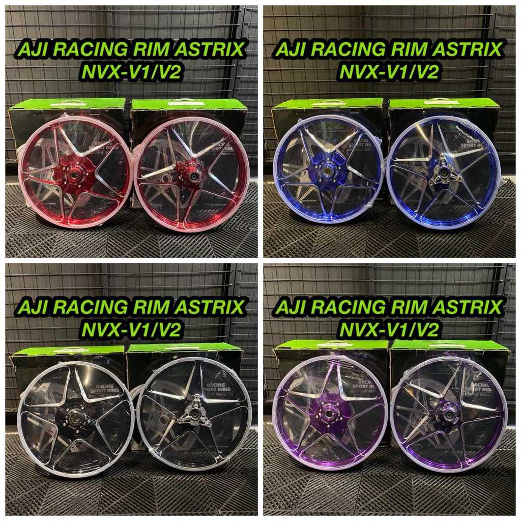 SPORT RIM AEROX THAI NVX155 V1 V2 VARIO125 VARIO 150 24T KILAT BLACK ...