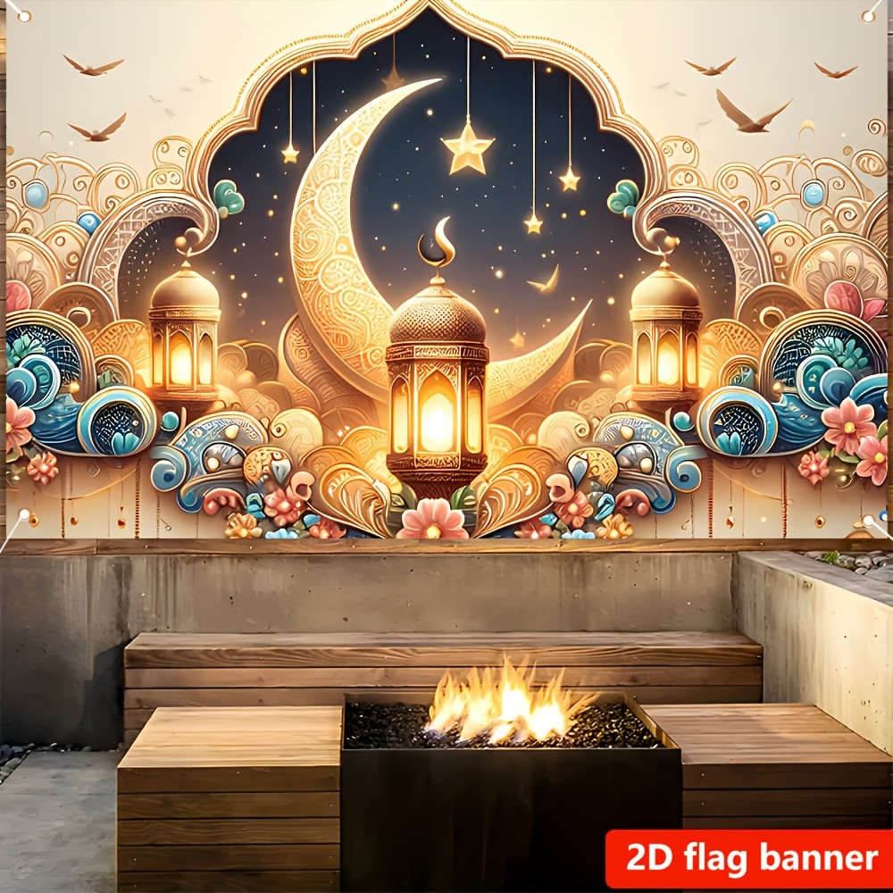 [Penghantaran dari Malaysia] Hiasan dinding sepanduk Ramadan dengan ...