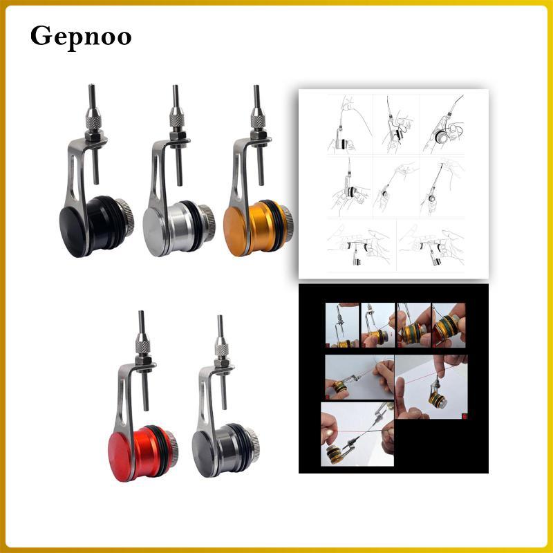 Gepnoo Metal Fishing Bobbin Knotter Tool Leader Line Knot Compact ...