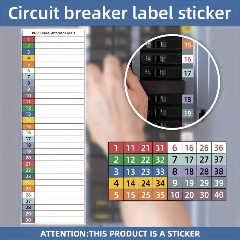 Circuit Breaker Label Kit with Marking Panel Handwritten Electrical ...