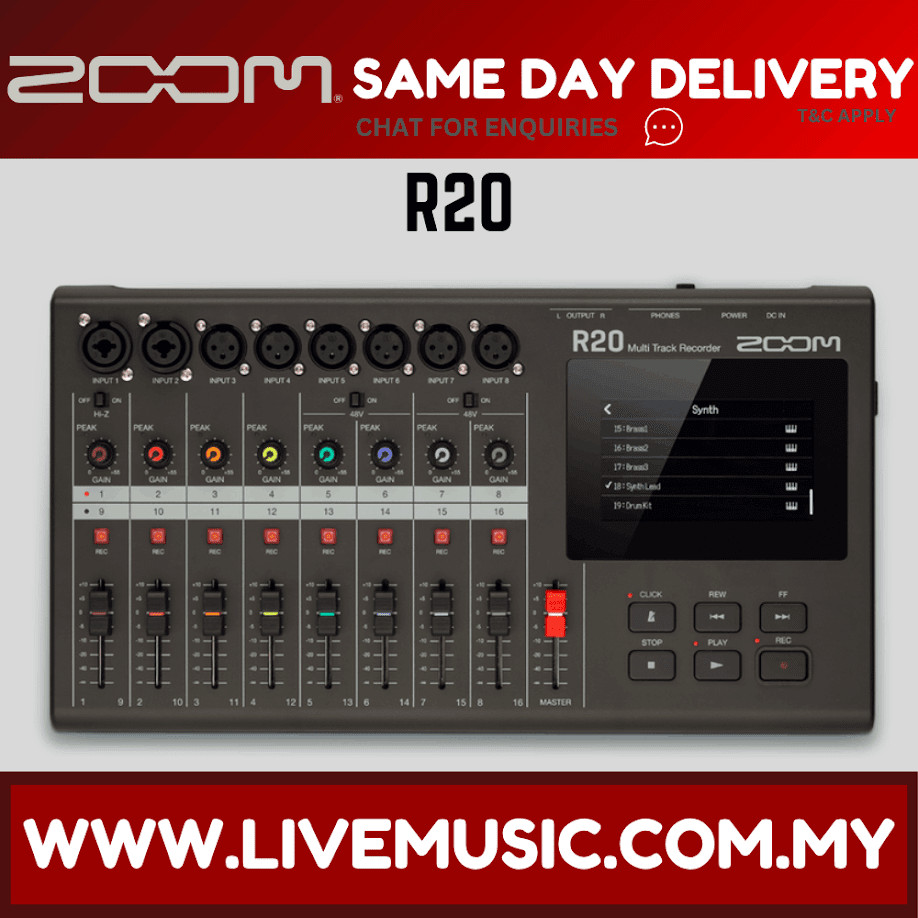 Zoom R20 16-track Recorder / Interface / Controller Workstations ( R-20 ...