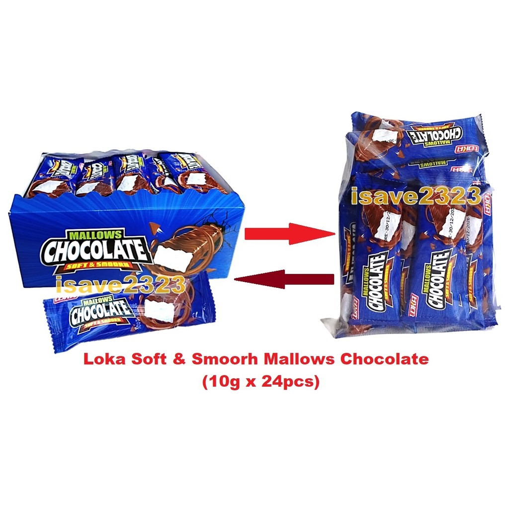 [HALAL] Loka Soft & Mallows Chocolate (10g x 24pcs) | Shopee Malaysia