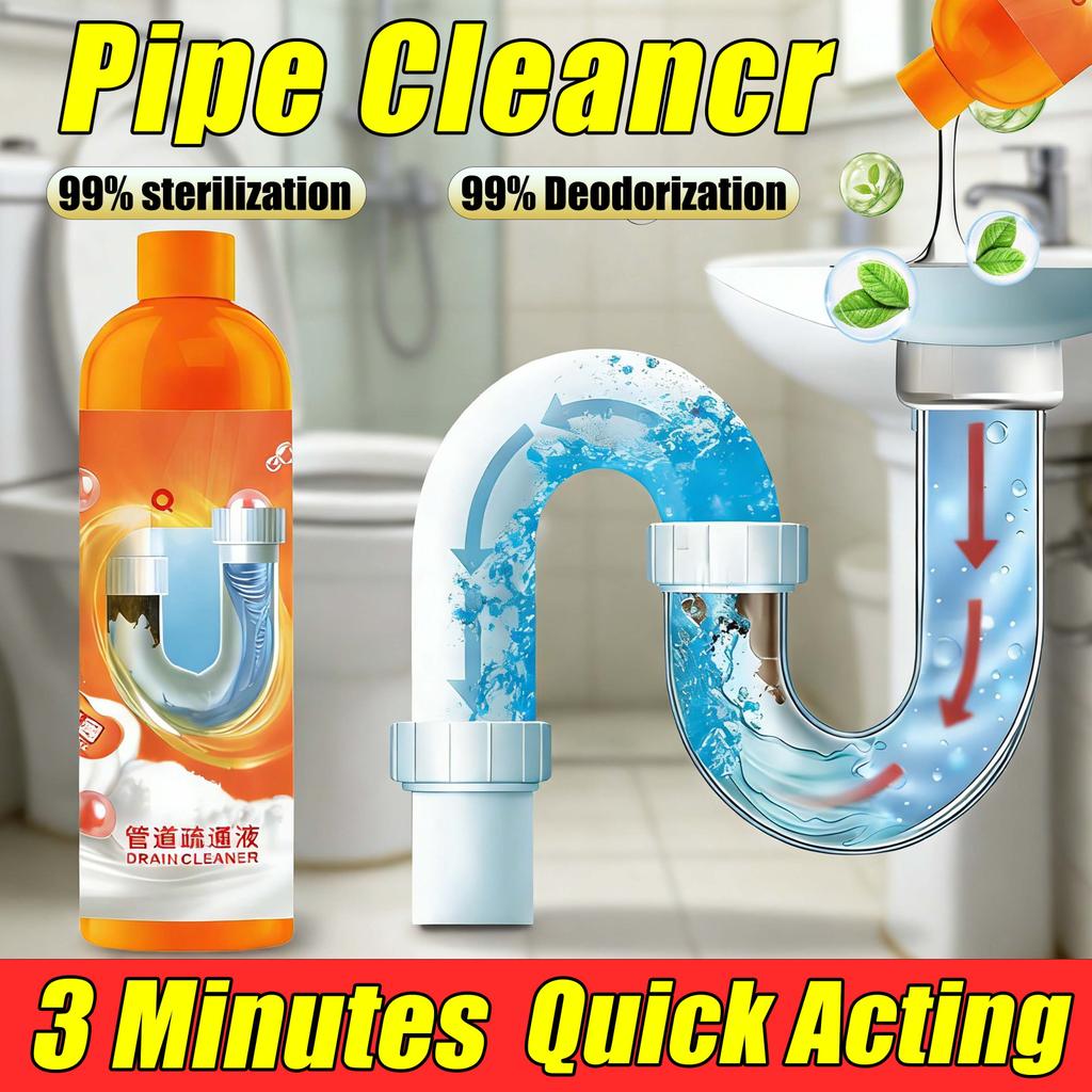 Unclog pipes in 3S Drain pipe cleaner 500ML Drain clog remover heavy ...