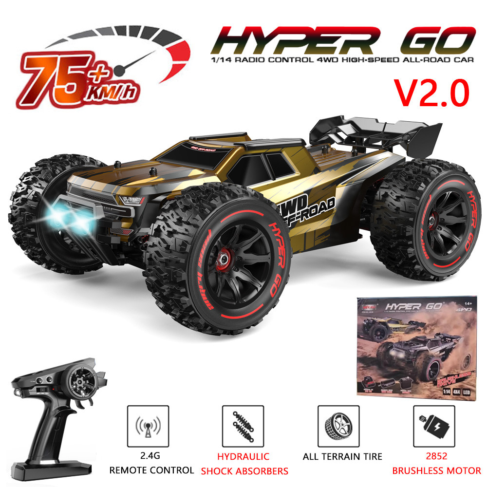MJX Hyper Go 14209 14210 1/14 Brushless RC Car 2.4G 4WD Electric High ...