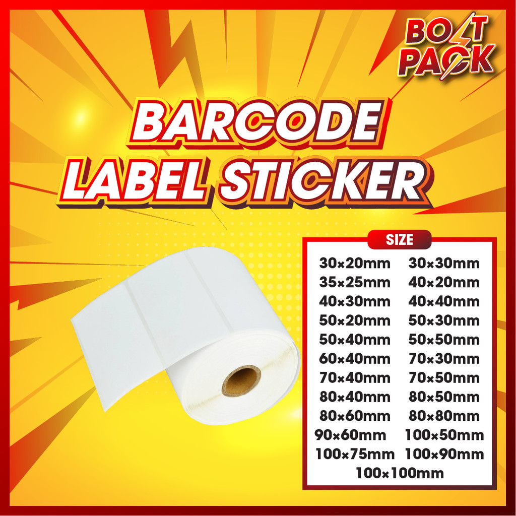 21 Size Barcode Label Sticker Price Tag Thermal Label Sticker Product ...