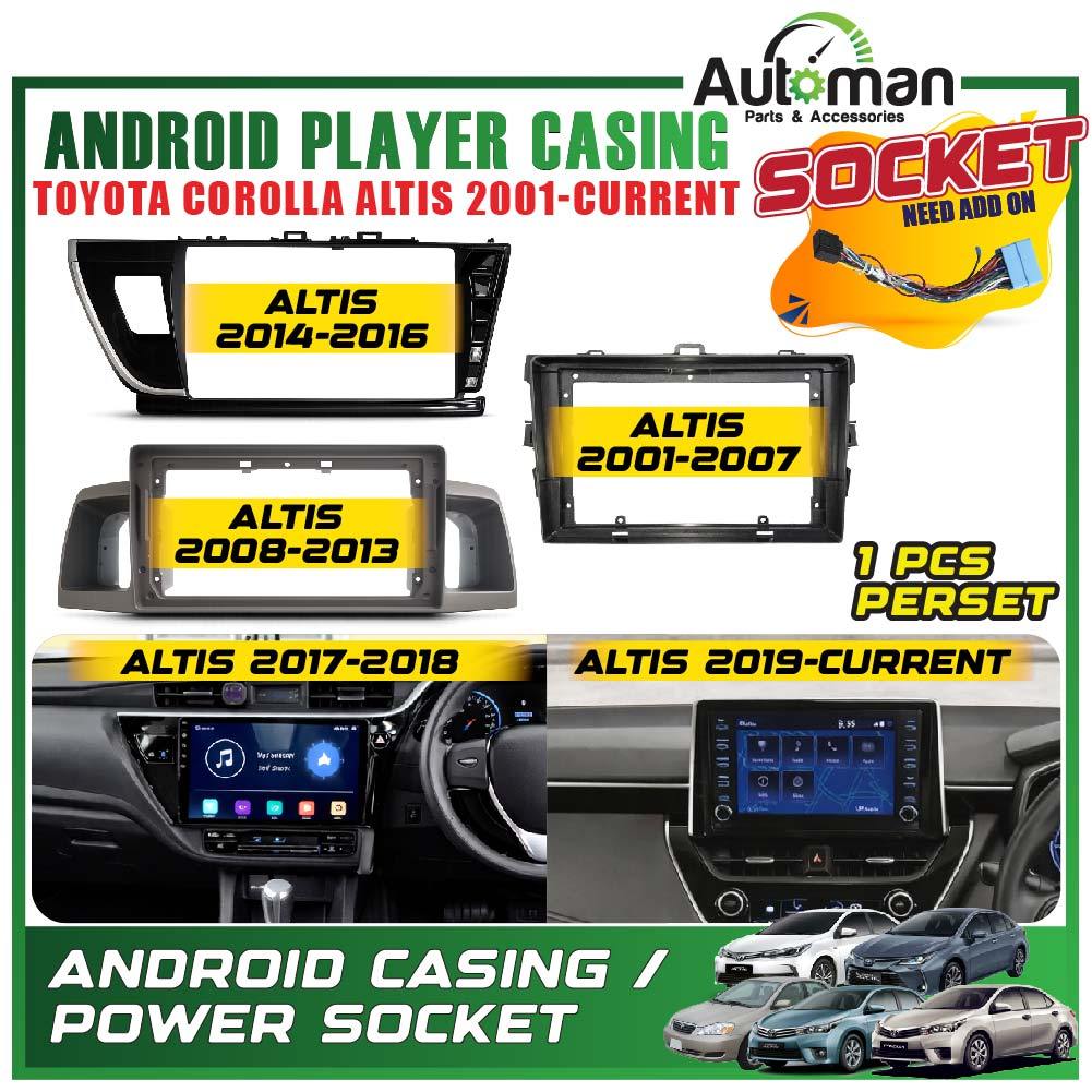 Android Player Casing Toyota Corolla Altis 2001 - 2026 Dashboard Frame ...