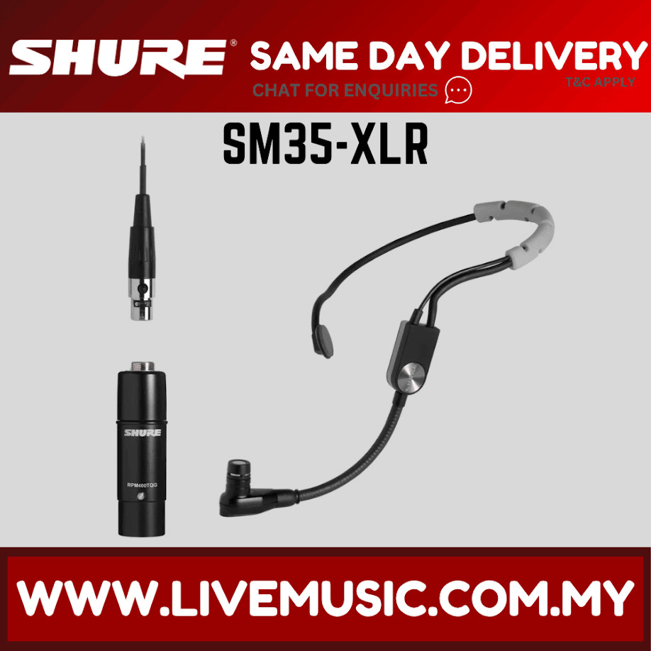 Shure SM35-XLR Performance Headset Condenser Microphone ( SM35 XLR / SM ...