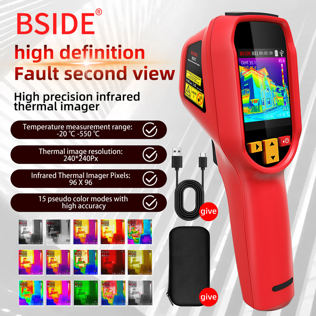 BSIDE Handheld Industrial Thermal Imaging Camera -20-550C HD Resolution ...