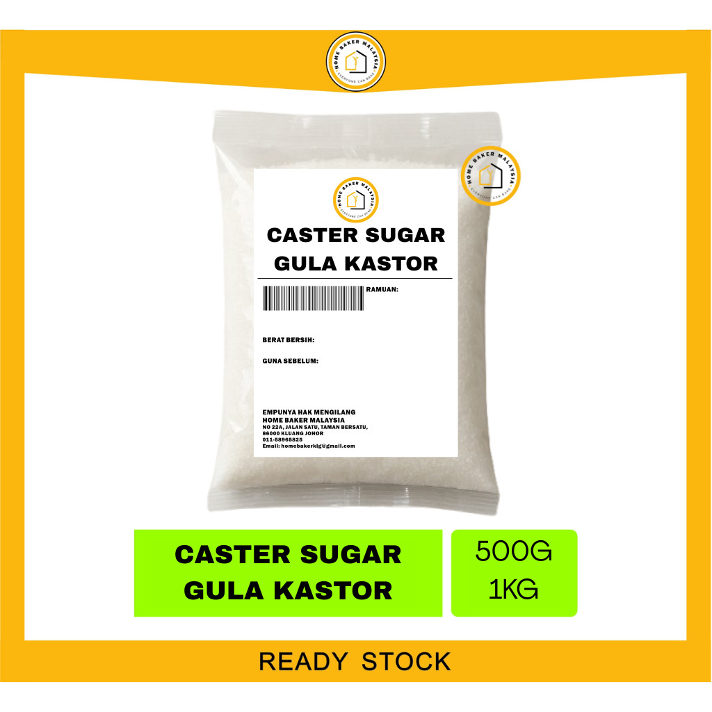 GULA KASTER / CASTER SUGAR / GULA KASTOR / GULA CASTOR 1KG 500G - HOME ...