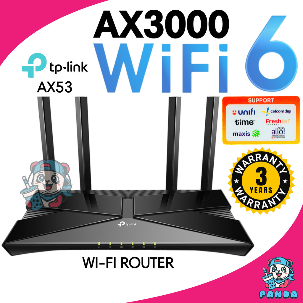 TP-Link AX3000 Wi-Fi 6 Router Archer AX53 High Speed 2.4Gbps For Fibre ...