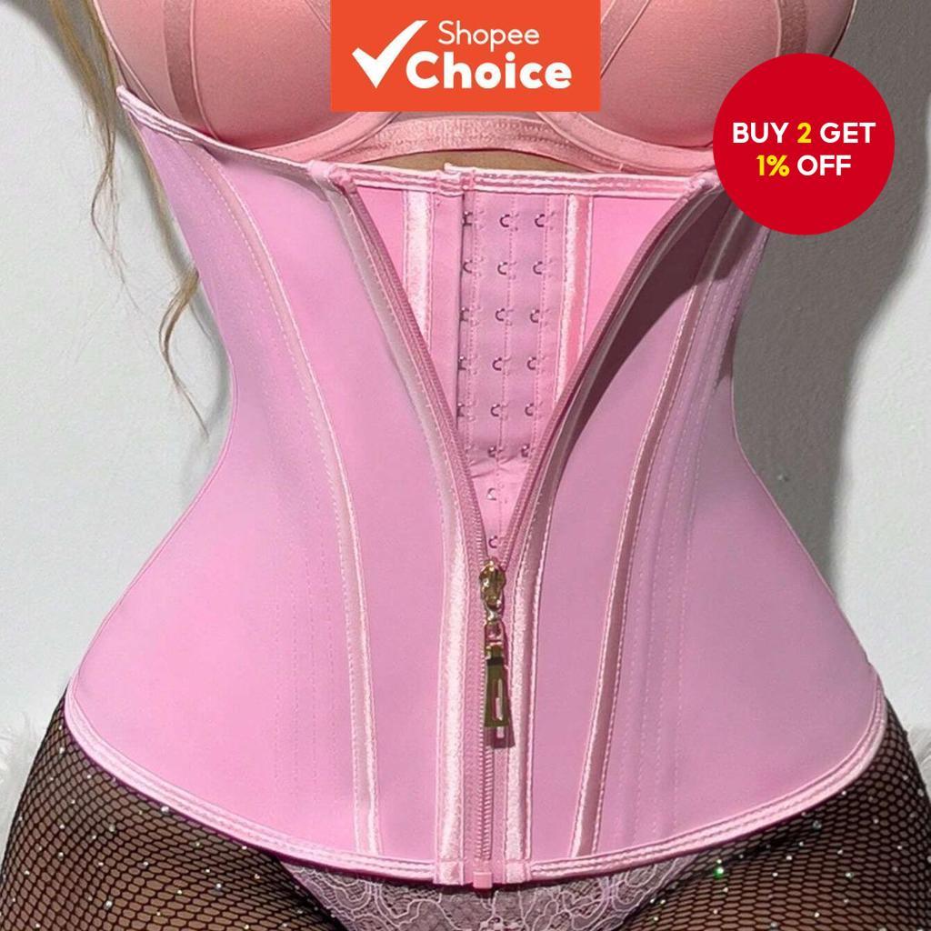 High Compression Women's Zipper Corset Waist Belt Body Shaper for Daily ...