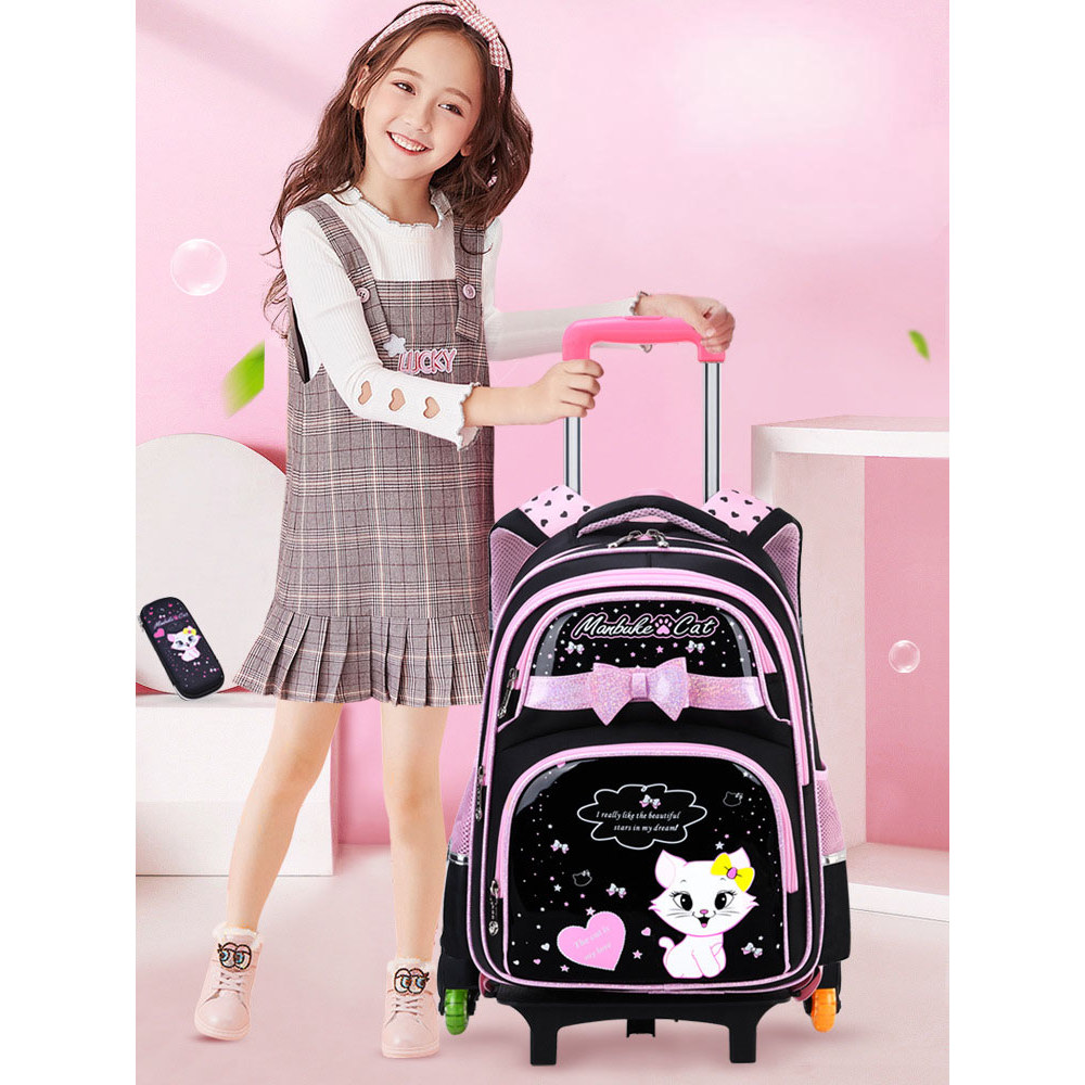 LYCOTTEmy 6-Wheel Trolley Back Backpack School Bag Beg Sekolah Roda ...