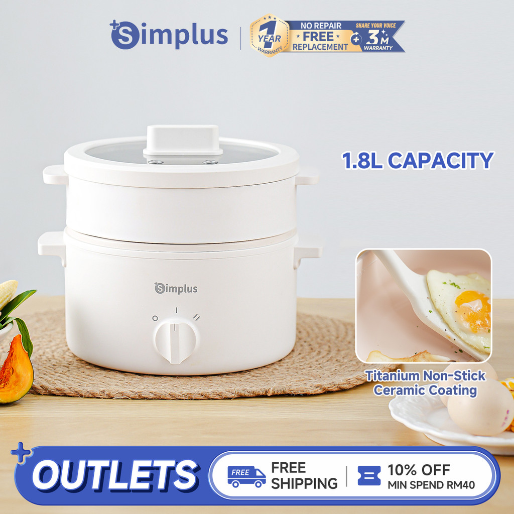 【NEW】Simplus Electric Cooker | 1.8L Capacity | 600W Power | Stainless ...