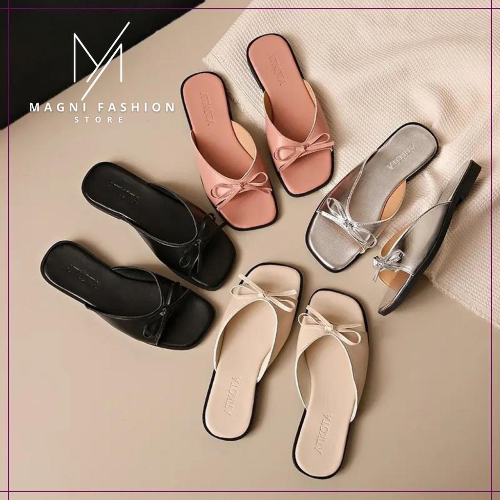 READYSTOCK Magni Selipar bentuk rama rama Wanita New France Fashion ...