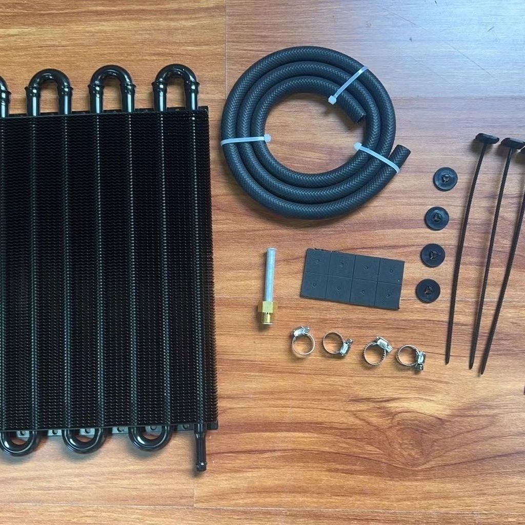 /Gm Gearbox Modified Oil Cooling Radiator Cooler 8 Row Silver Black 2 ...