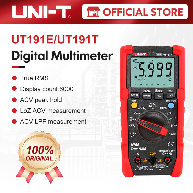 UNI-T Digital Multimeter Tester Profesional UT191T UT191E True RMS Auto ...