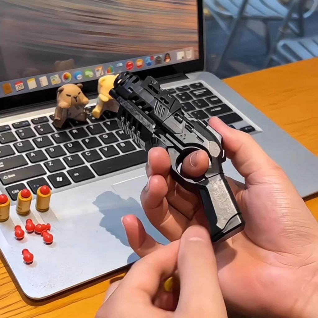 Mini Soft Bullet EDC Launchable Spray Toy Gun Children Black Technology ...