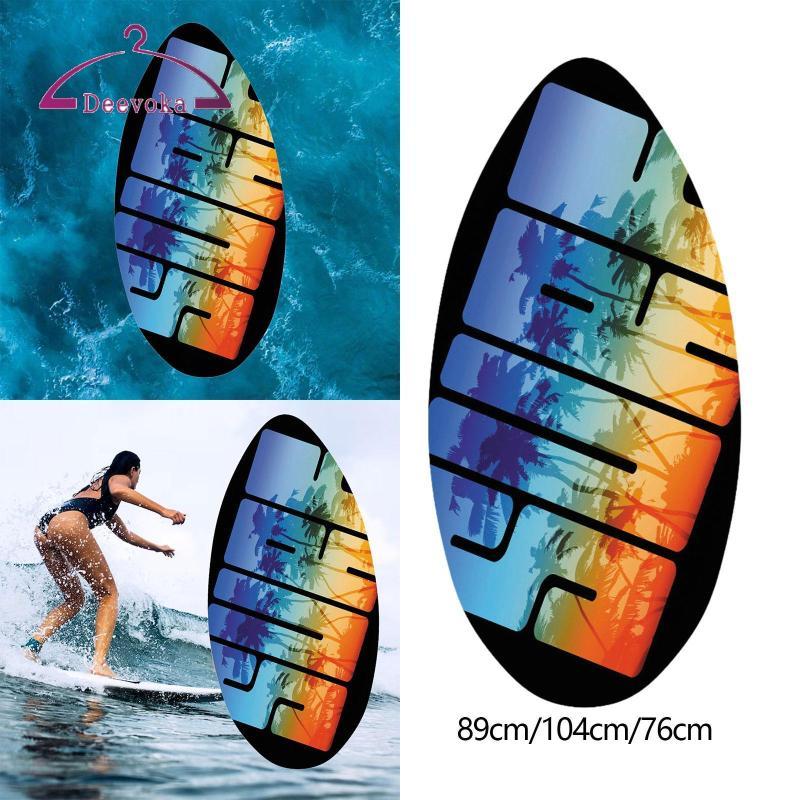 [deevoka] Compact Surfing Skimboard High Gloss Water Sand Surf Board ...