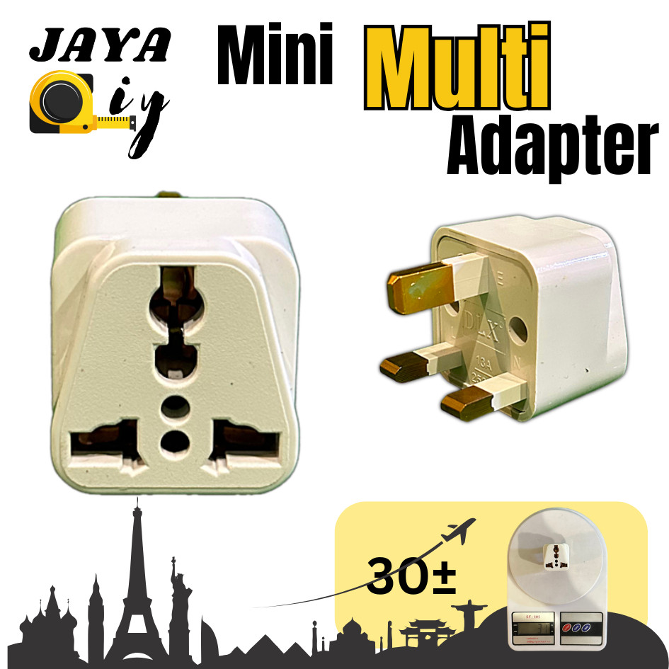 [1PCS] Mini Universal 3 Pin Adapter Plug UK 3-Pin Malaysia Plug Socket ...