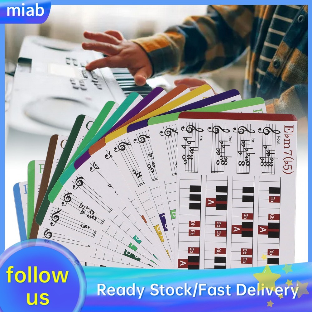 Maib Music Flash Cards Colored Copper Plate Paper Piano Color Coded ...