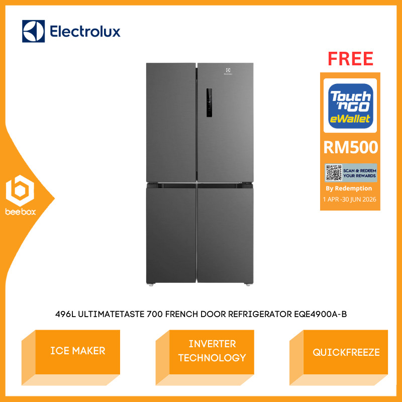 Electrolux Fridge 496L French Door Refrigerator Inverter QuickFreeze ...
