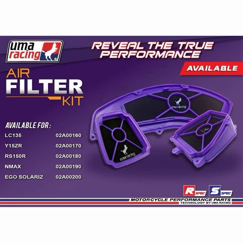 UMA RACING DUAL AIR FILTER LC135 Y15ZR Y16 BELANG Fi VF3i RS150 RS R15 ...