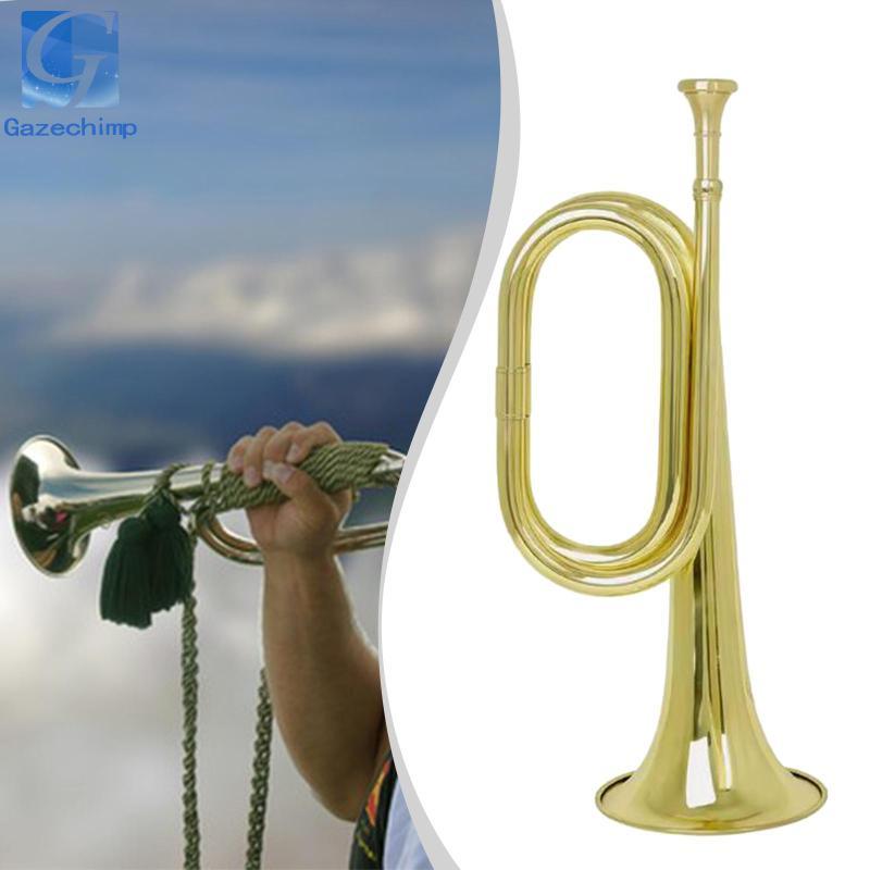 [Gazechimp] 12.8inch Brass Musical Instrument Lightweight Cavalry Bugle ...