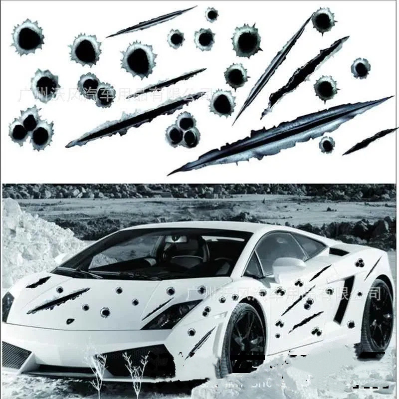 Car Scratch Cover, Personalized Decorative Bullet Mark Stickers ...
