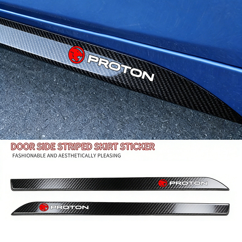2Pcs Side Skirt Sill Stripe Body Decals Sticker for Proton X50 X70 Saga ...