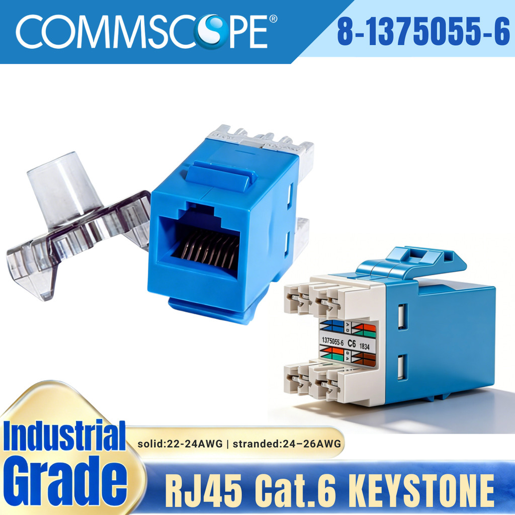 COMMSCOPE CAT6 Keystone SL-Series Modular Jack, RJ45, Cat6 Network ...