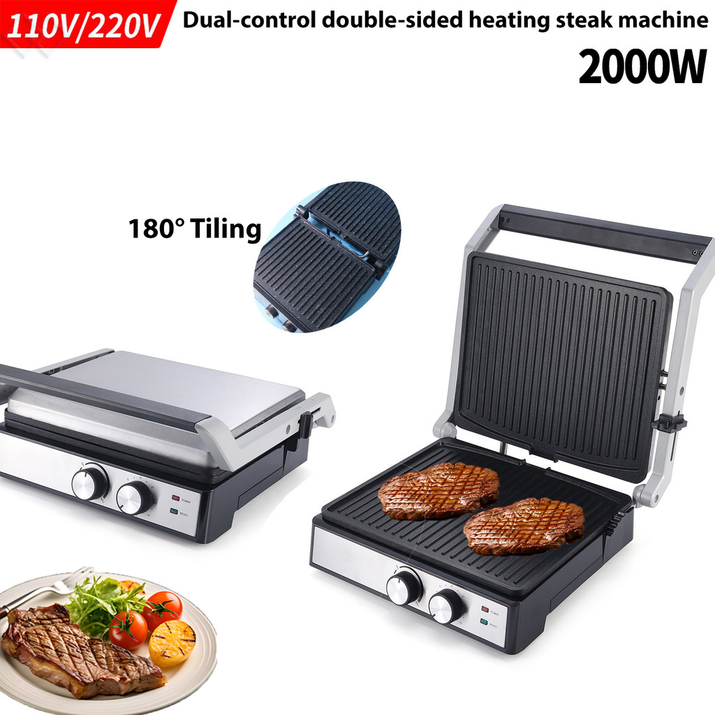 ⚡️Local Delivery⚡️ Contact Grill Stainless Steel Panini Press Nonstick ...