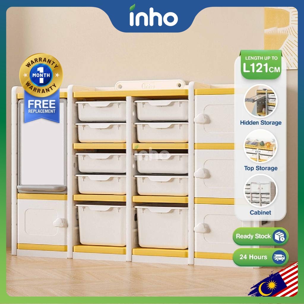 INHO L73-141cm Multipurpose Child Toy Storage Cabinet Large Capacity ...