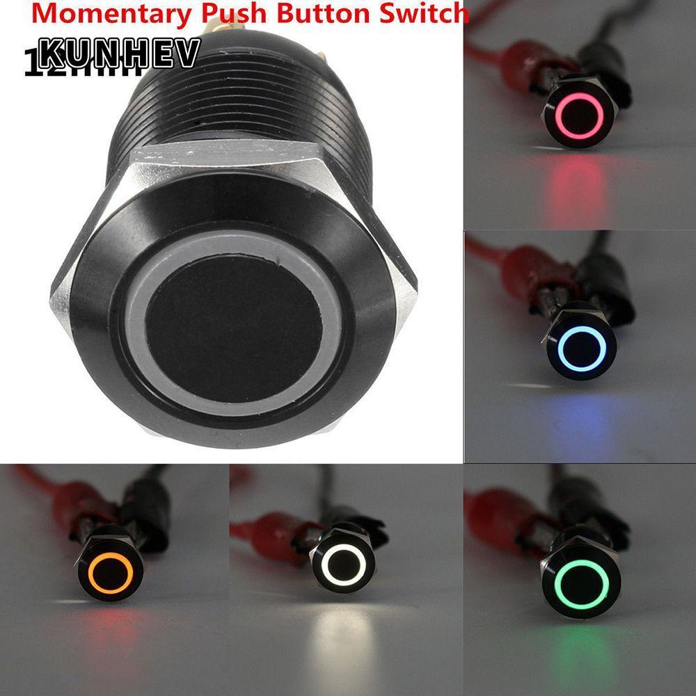 KUNHEV LED Power Black 12V 4Pin Gadget Momentary Switch | Shopee Malaysia