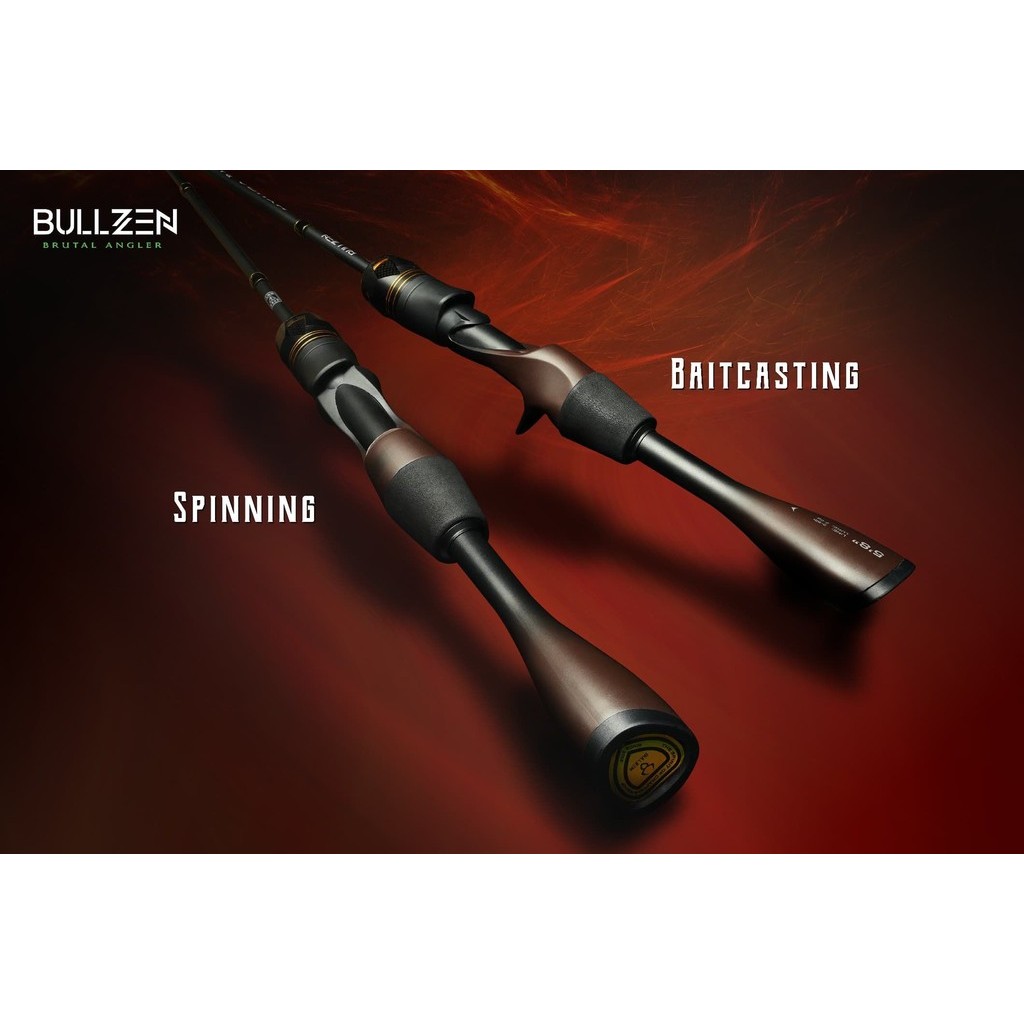 BULLZEN HYUGA RAGNAROK SOLID CARBON TIP 1 PIECE SPINNING BC FISHING ROD ...