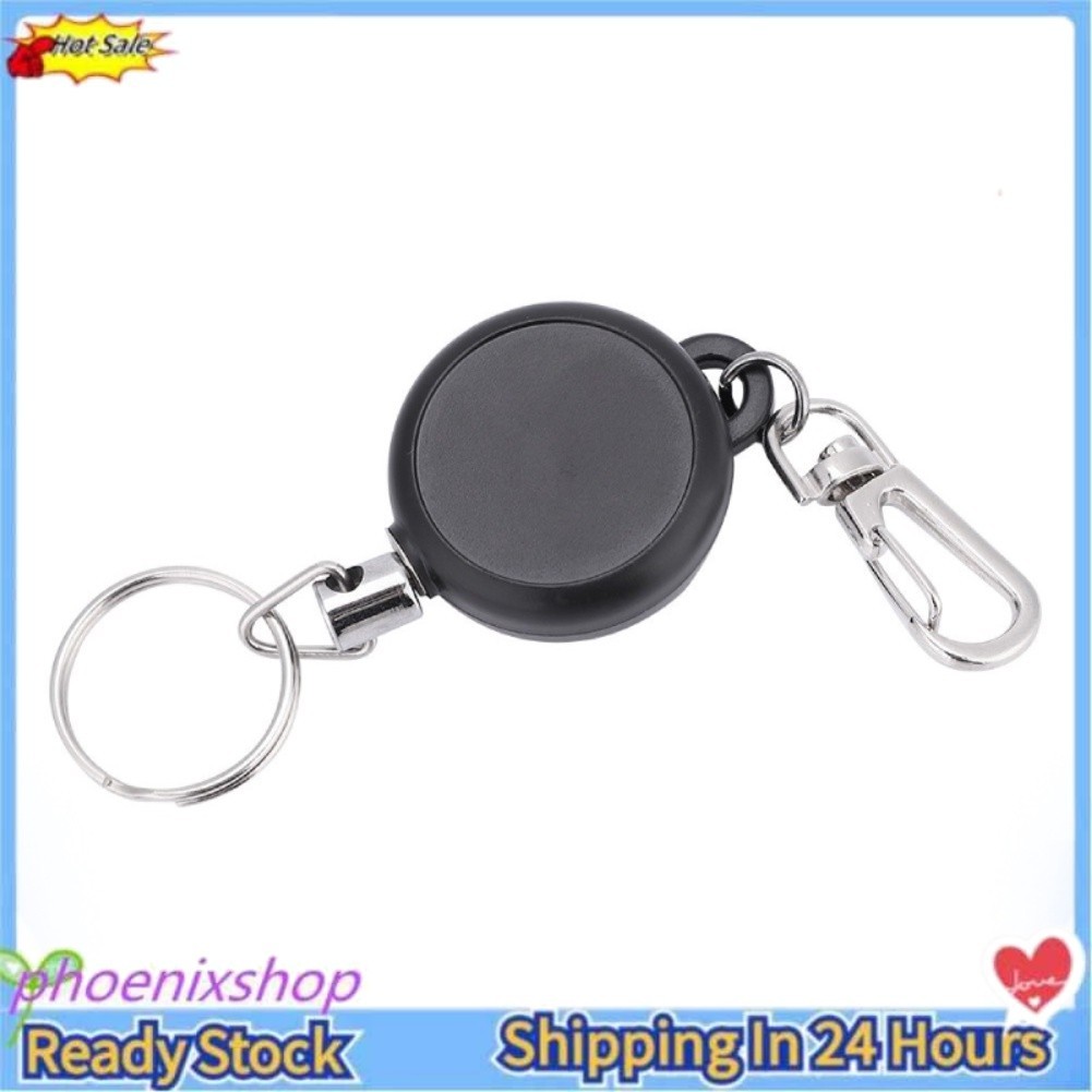 Keyring 60cm Stainless Steel Wire Rope Retractable Key Chain Key ...