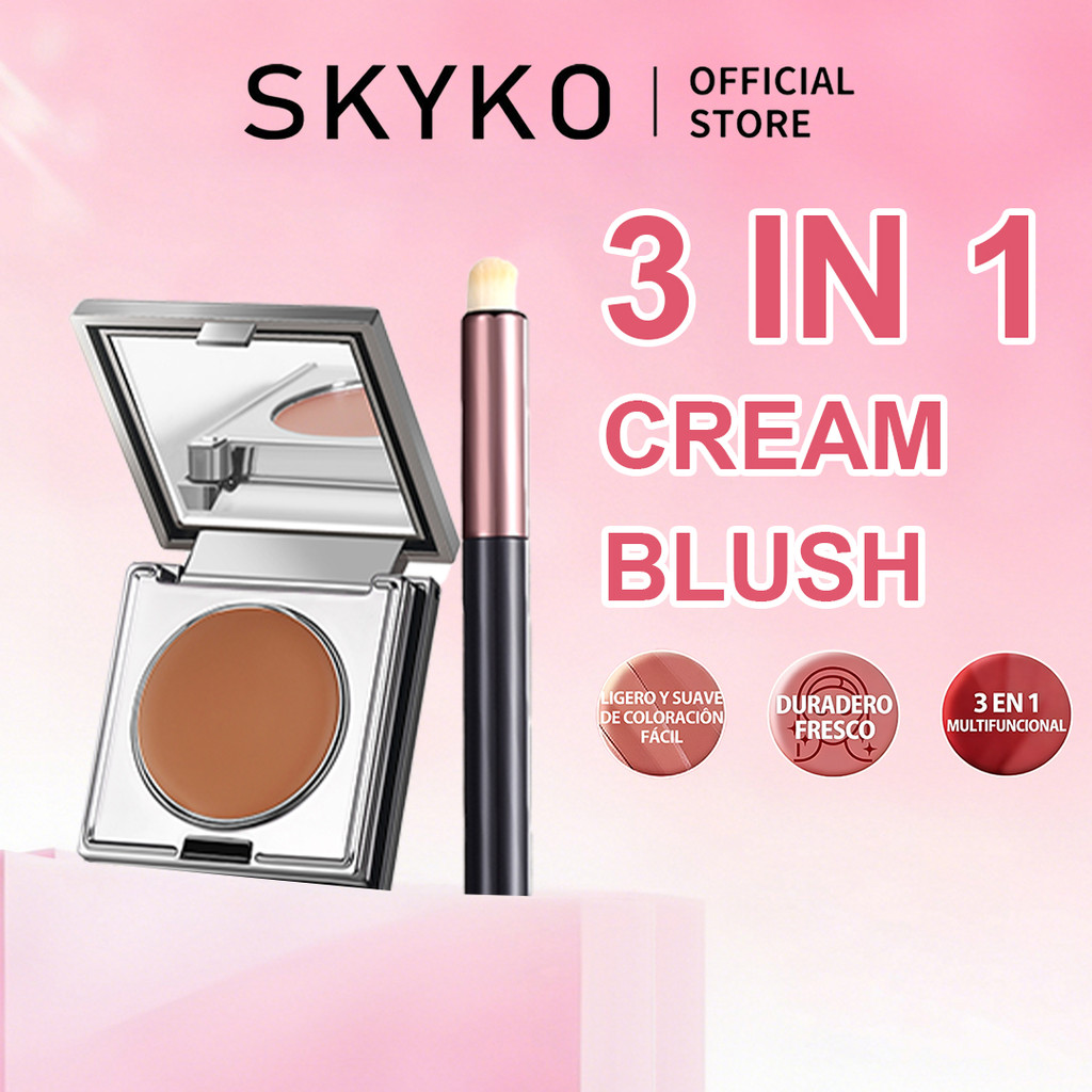 SKYKO 3 In 1 Blush Cream Cheek & Lip & Eye Hydrating - 6 Colors ...