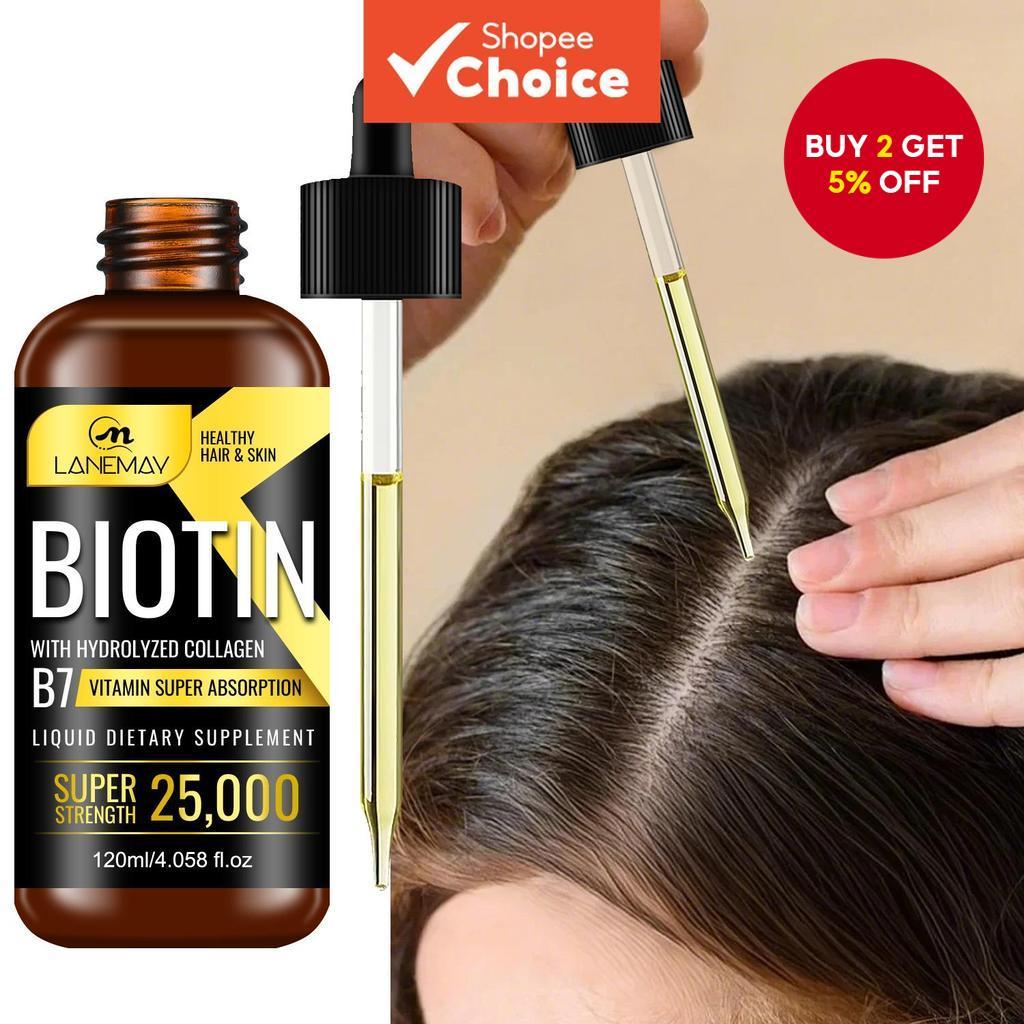 Biotin & Collagen Hair Growth Serum with Rosemary & Argan Oil, 25 ...