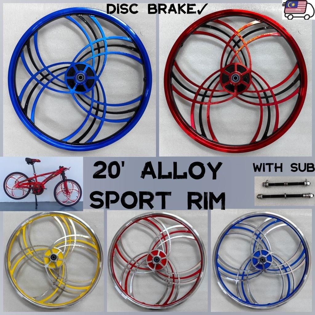 VVM: 20 INCH BICYCLE ALLOY SPORT RIM DESIGN LOTUS 1 PAIR SEPASANG TAYAR ...