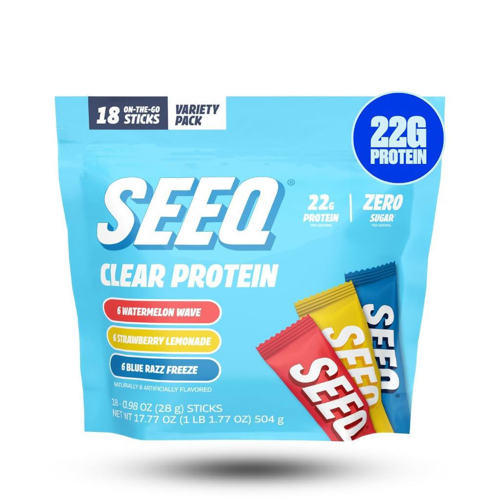 SEEQ Clear Protein Powder Sample Pack - แท่ง On-The-Go - 22g Clear Whey ...