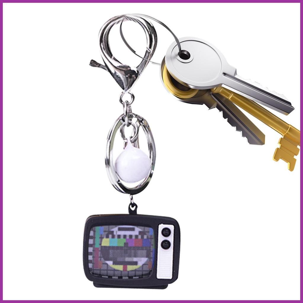 Retro TV Keychain Retro Keyring with Sound and Light Portable Backpack ...