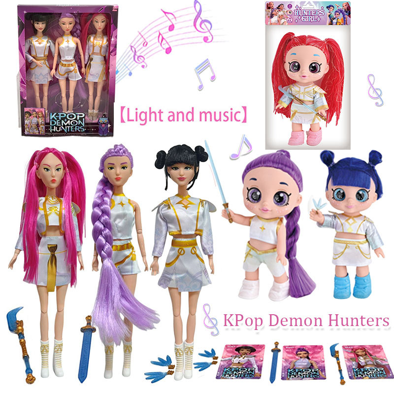 Q Version KPop Demon Hunters Rumi Mira Zoey Movable Joint
