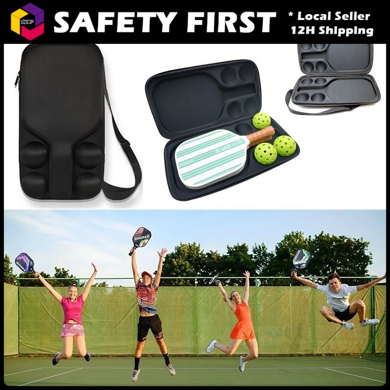 EVA Pickleball Racket Storage Box Hard Shell Pickleball Paddle Case ...