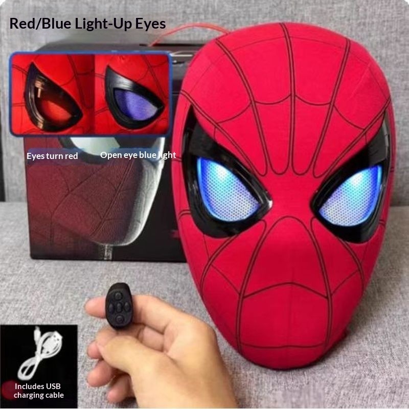Spider-man Headgear, eye movement, electric blinking, glowing ...