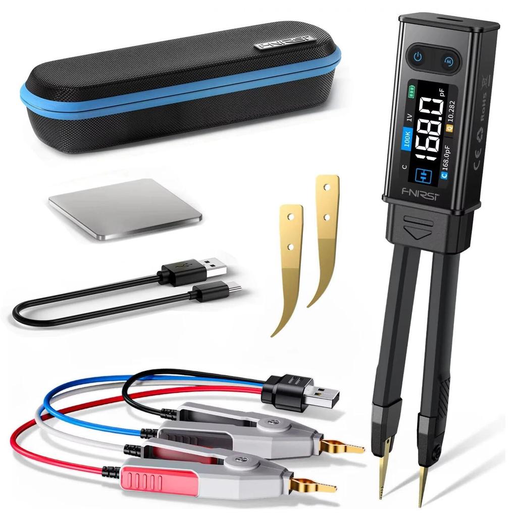 FNIRSI LCR-ST2 2-in-1 Digital Tweezer Bridge LCR ESR Meter SMD Test ...