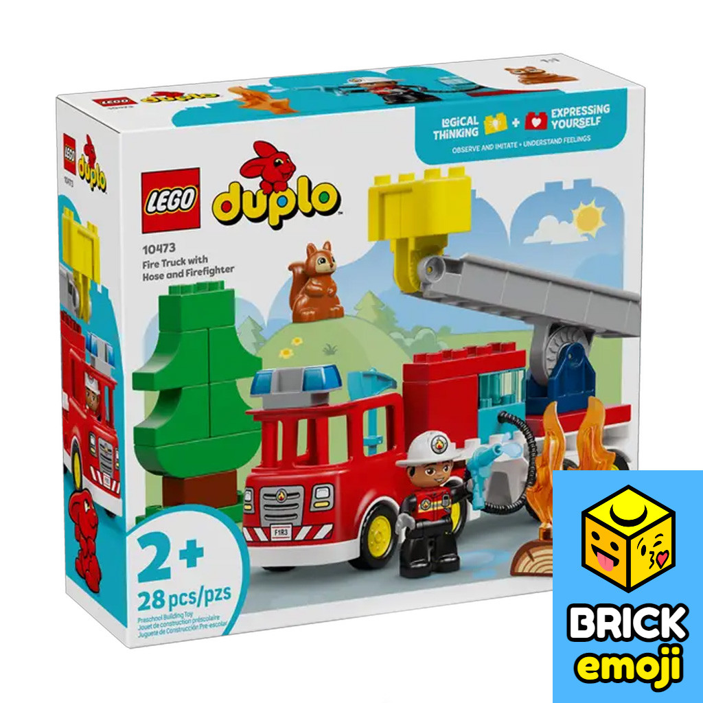 LEGO 10473 Duplo Fire Truck with Hose and Firefighter | Shopee Malaysia