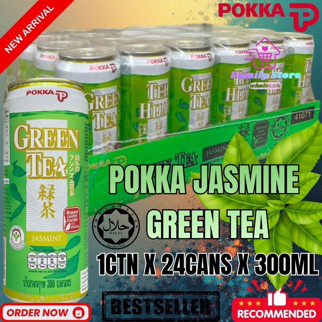 POKKA JASMINE GREEN TEA CANS (24CAN x 300ML) | Shopee Malaysia