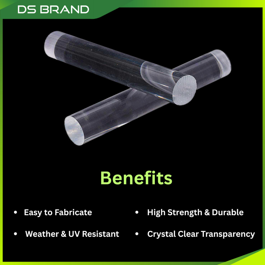 Acrylic Rod ( PMMA – Polymethyl Methacrylate ) Custom Cut-To-Size / Rod ...