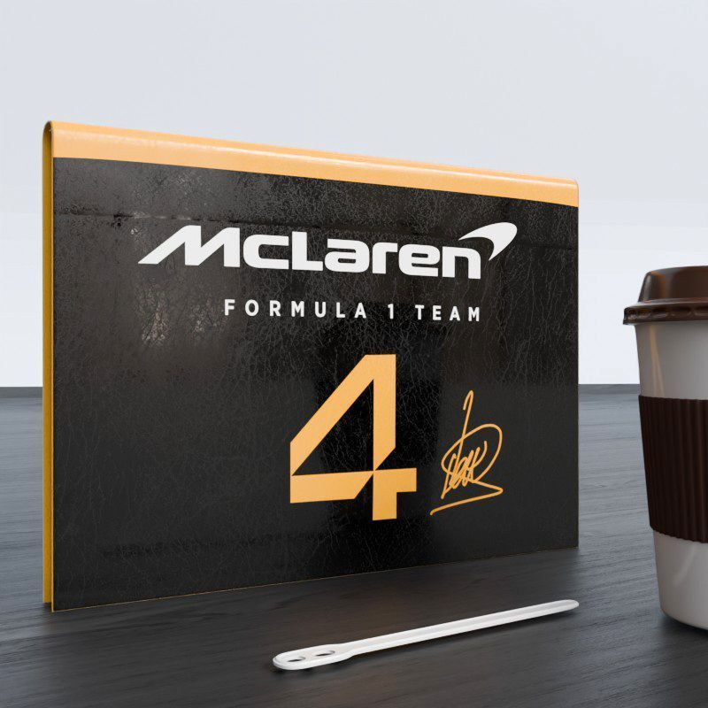 McLaren Leather Surface A5 Horizontal Line Notebook, Norris, Piastri ...