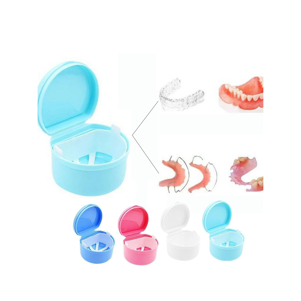 Denture Bath Box Cleaning Teeth Case Dental False Teeth Storage Box ...