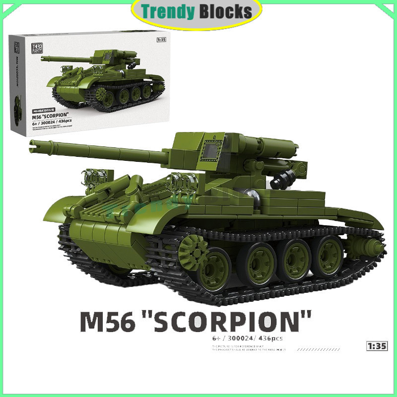 300024,M56 Scorpion Self-propelled artillery,Building Blocks Tanks Toys ...